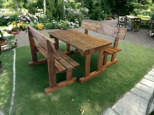 Tavolo picnic set birreria - picnic, in