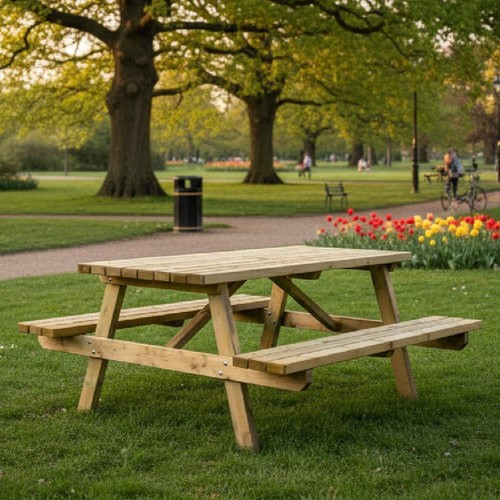 Tavolo picnic legno - tavolo, 180x165